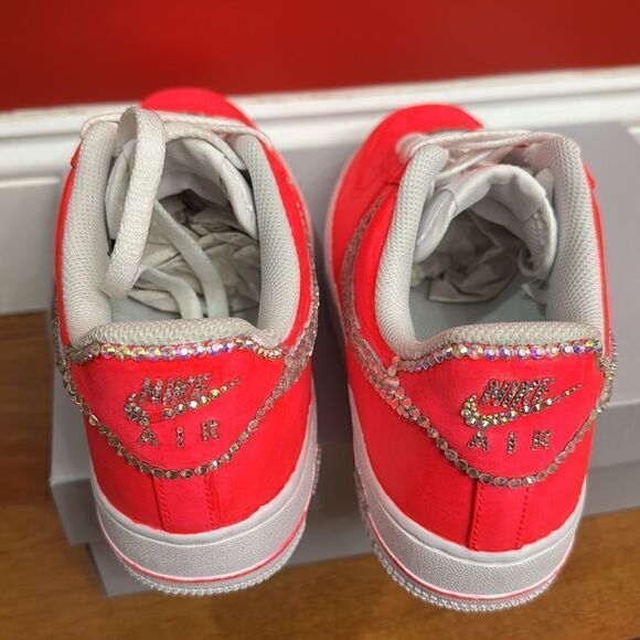 NIB Nike AF1 Custom Bling Nike Air Sneakers Bedazzled Crystallized size 7 - Picture 9 of 12